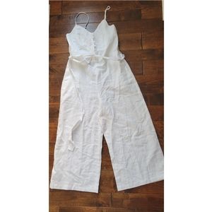 White Linen Jumpsuit.